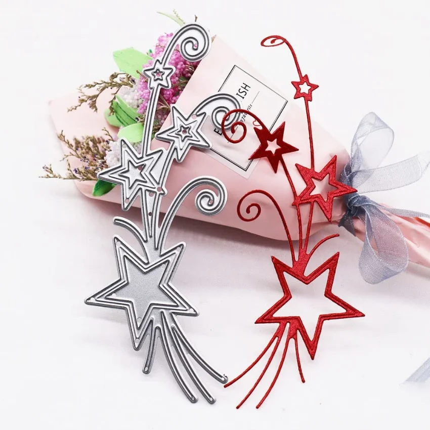YunTrip - Fustelle per realizzare biglietti, bordi cuciti in metallo, per scrapbooking, goffratura, album di carta, decorazioni per biglietti di auguri, inviti