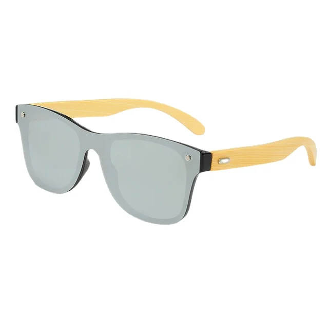 Square Mirror Bamboo Sunglasses 4