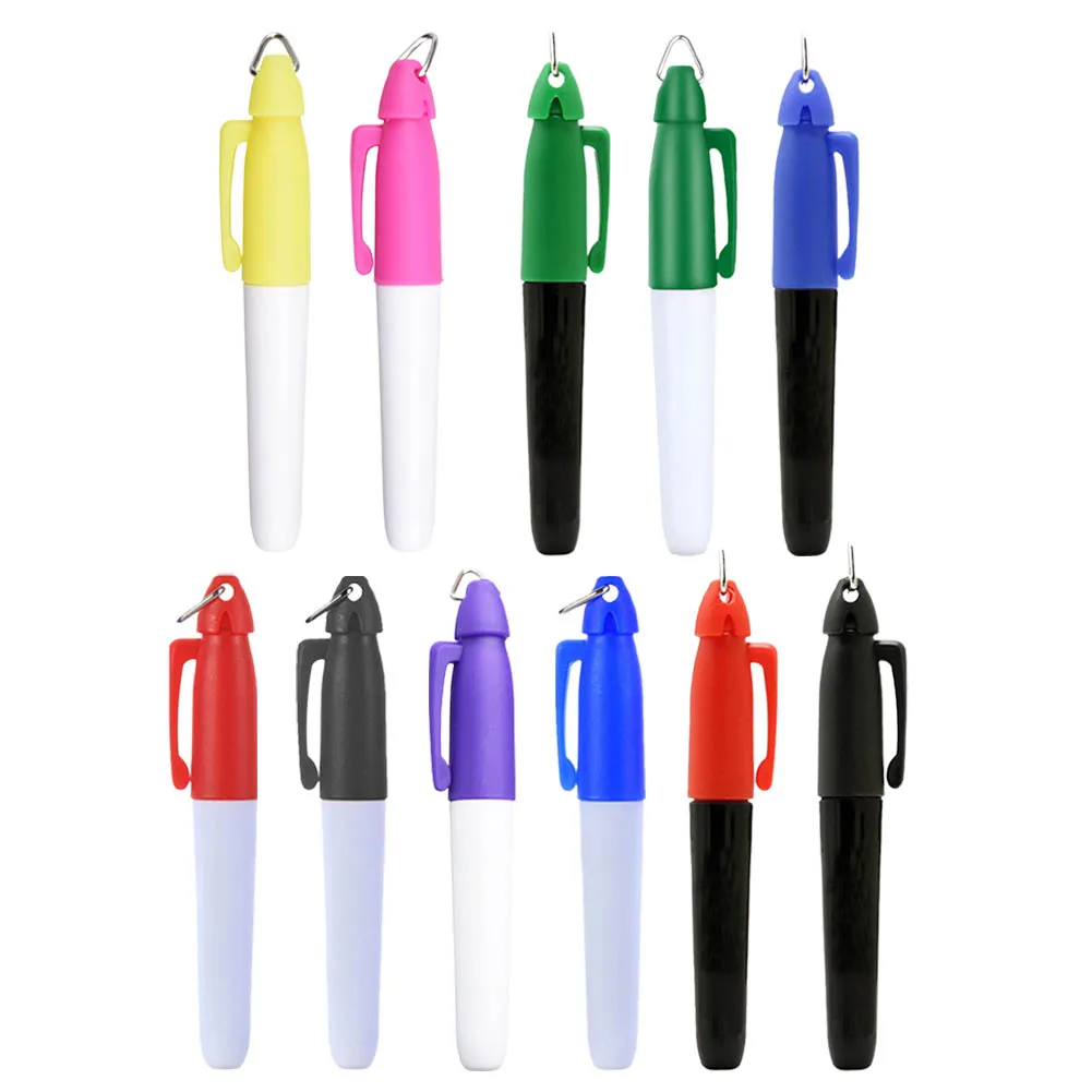 Golf Ball Liner Marker Pen Liner Markers Marks Oily Ink Pen Plastic Professional Small Size 11 Colors Golf Ball