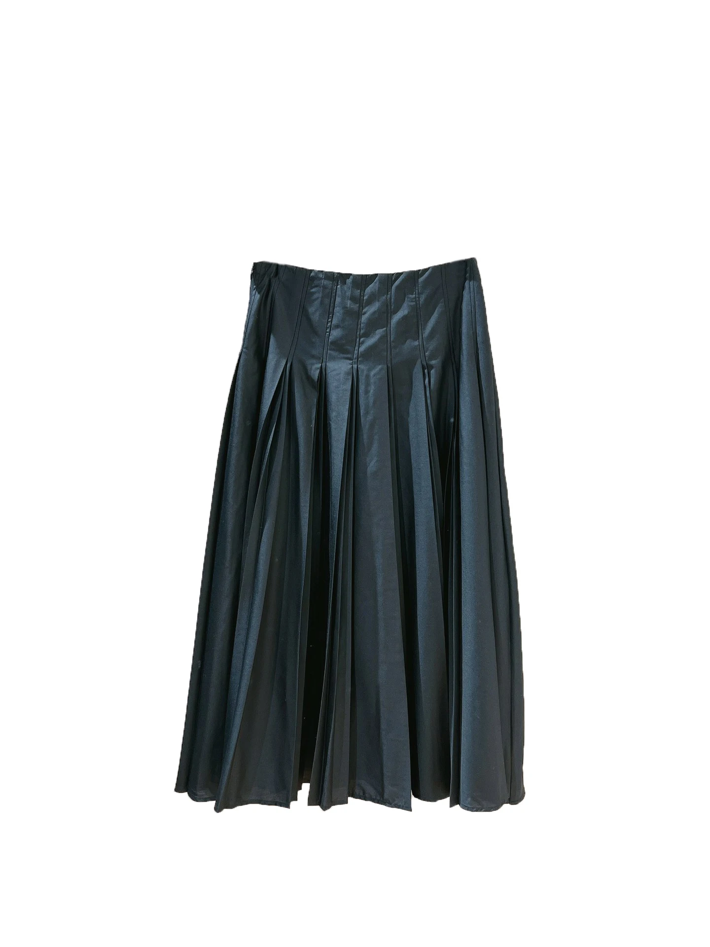 

Pressure pleated half skirt fashion casual simple atmosphere comfortable versatile 2024 fall and winter new 1101