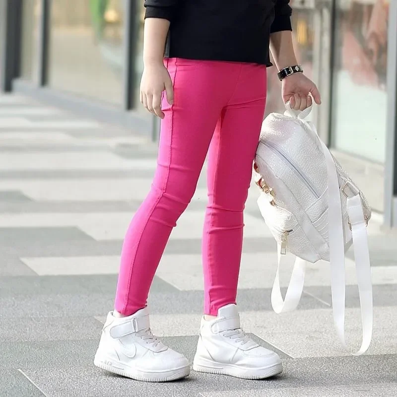 thumbnail image 1 of Leggings de tubo para mujer y niño, pantalones vaqueros elásticos ajustados para bebé, ropa de abrigo con silueta, pantalones de fondo para niño, venta al por mayor, 1 of 4