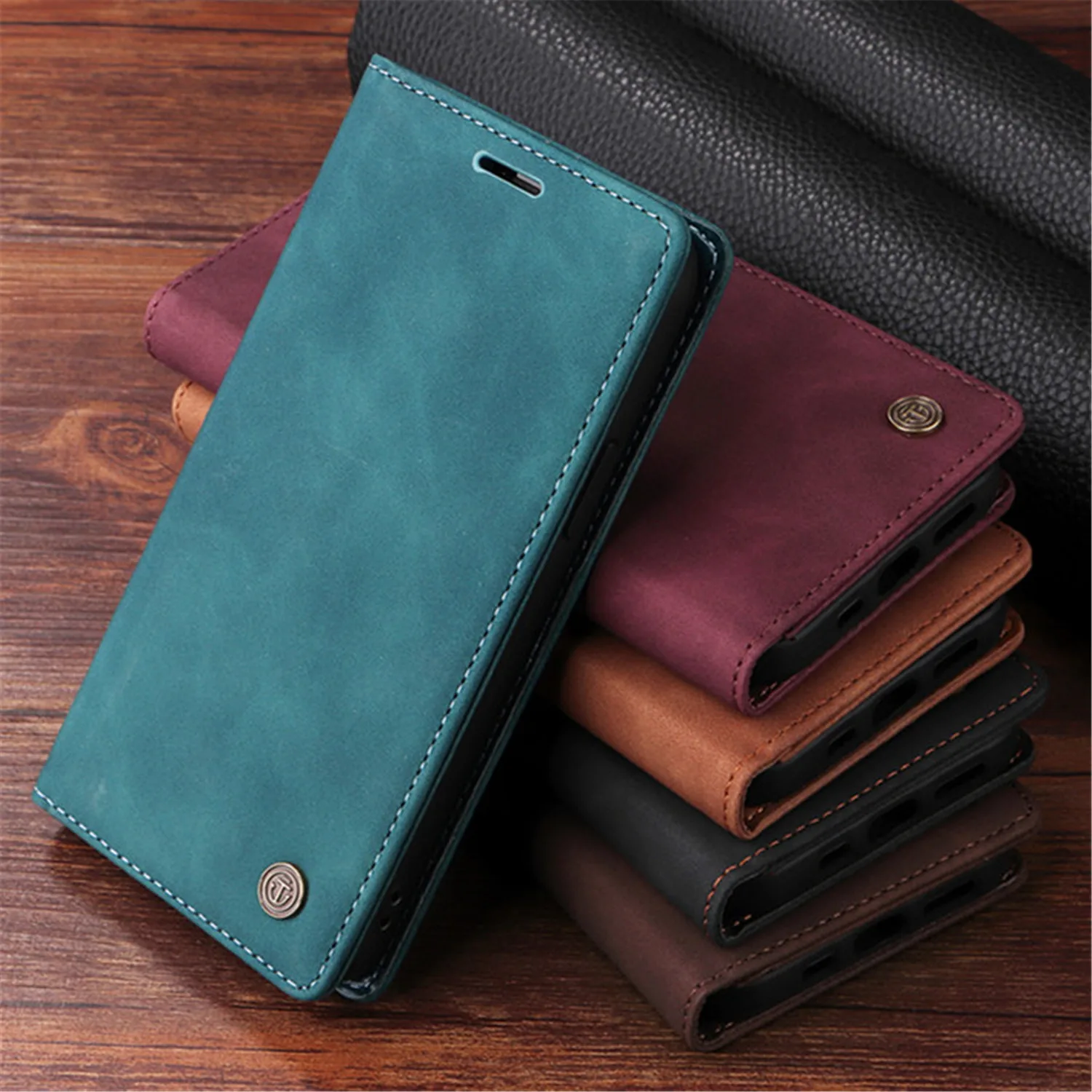 Leather Flip Phone Case For Samsung Galaxy A03S A13 A23 A33