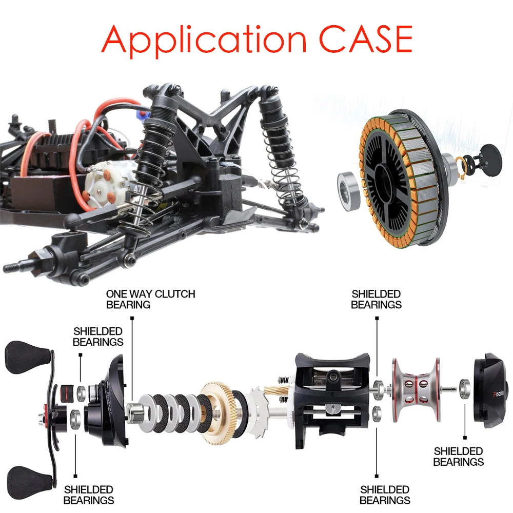 Midas 6 BEARING SYSTEM リール Amazon.com: HD Switch 6 Pack Spindle Bearing w/C3 Clearances