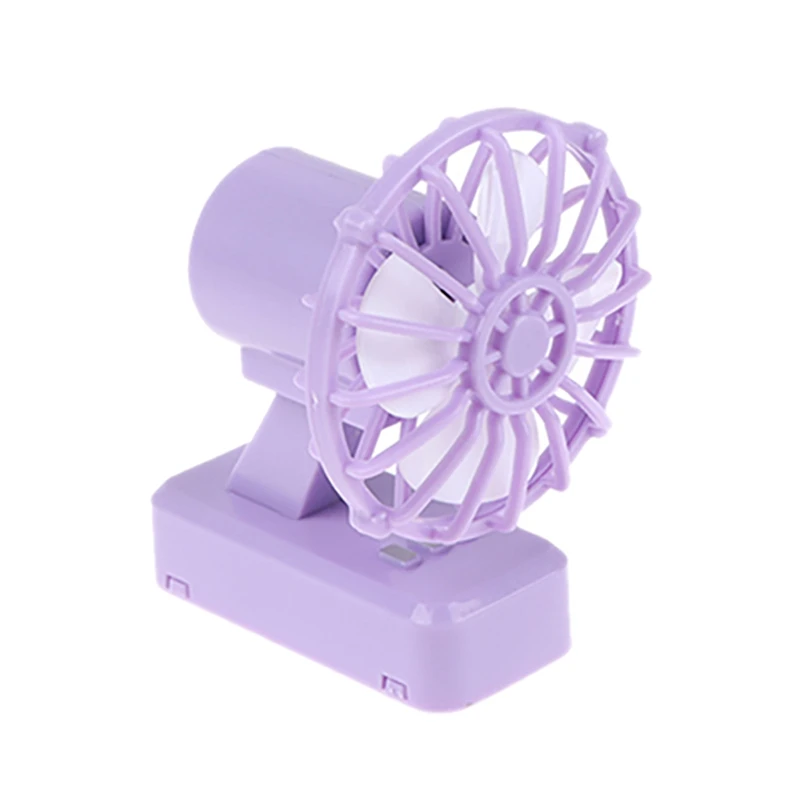 

1:12 Dollhouse Miniature Appliances Furniture Fan Model Desktop Electric Fan Rotatable Simulation Dollhome Decor Toy