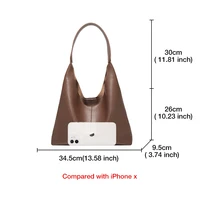 FOXER Women‘s Shoulder Bag Fashion Tote Lady Classic Split Leather+Microfiber Handbag Set Large Casual Hobo Purse Summer Gift - Image 4