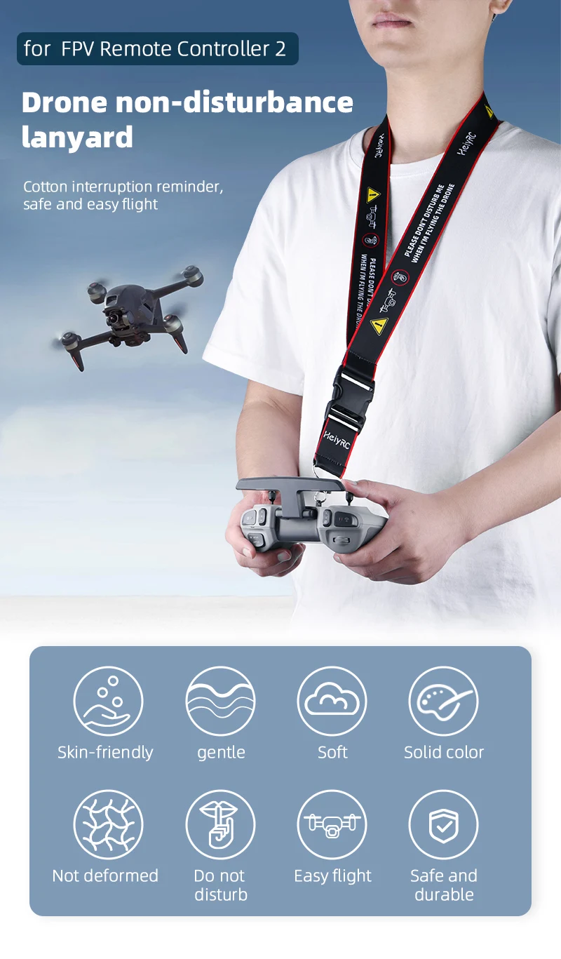 Description Picture 2 of itemWiden Lanyard for DJI Avata / FPV Remote Controller 2 Non-disturbance Neck Strap Hanging Shoulder Sling Drone Accessorie