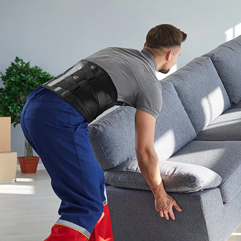 등받이 지지대 벨트-허리 통증용 요추 지지대, 탈장 조절 가능한 지지대 스트랩..