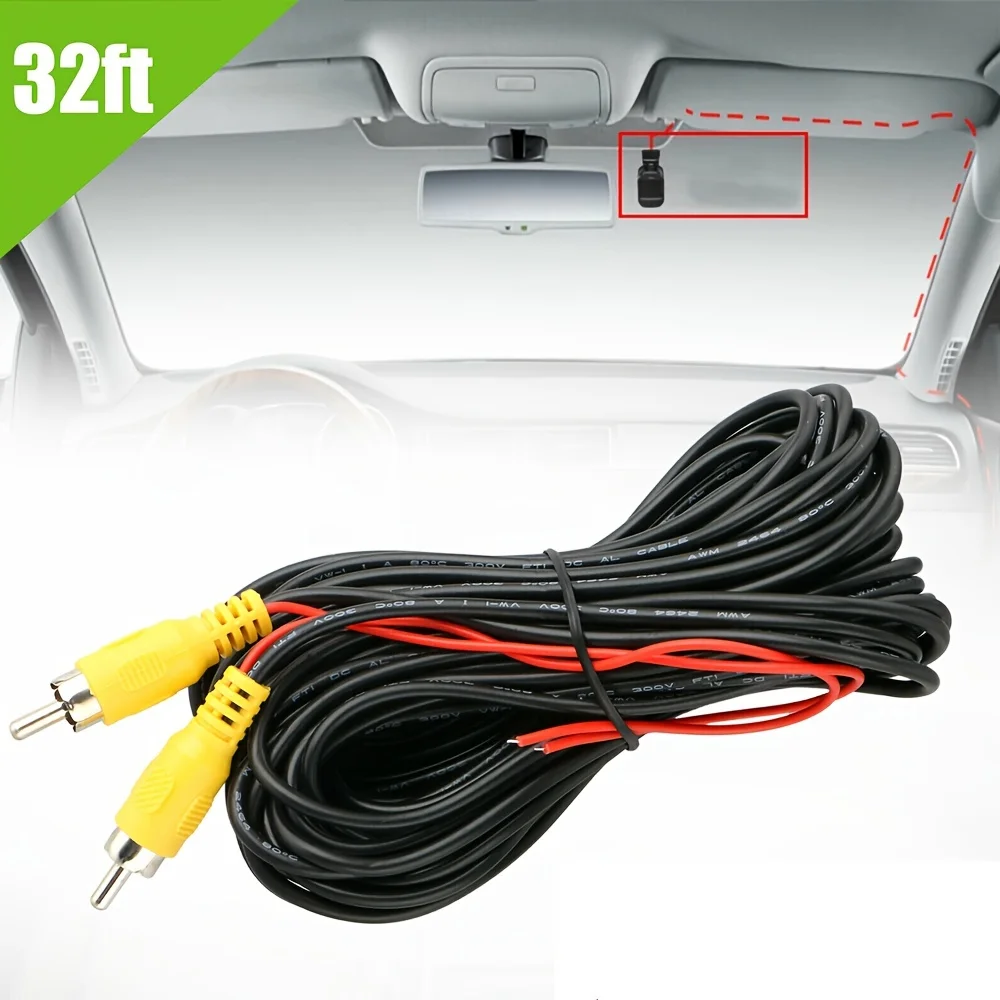 

236.22inch/393.7inch/590.55inch/20MCar Video RCA Extension Cable For Rear View HD Backup Camera & Detection Wire