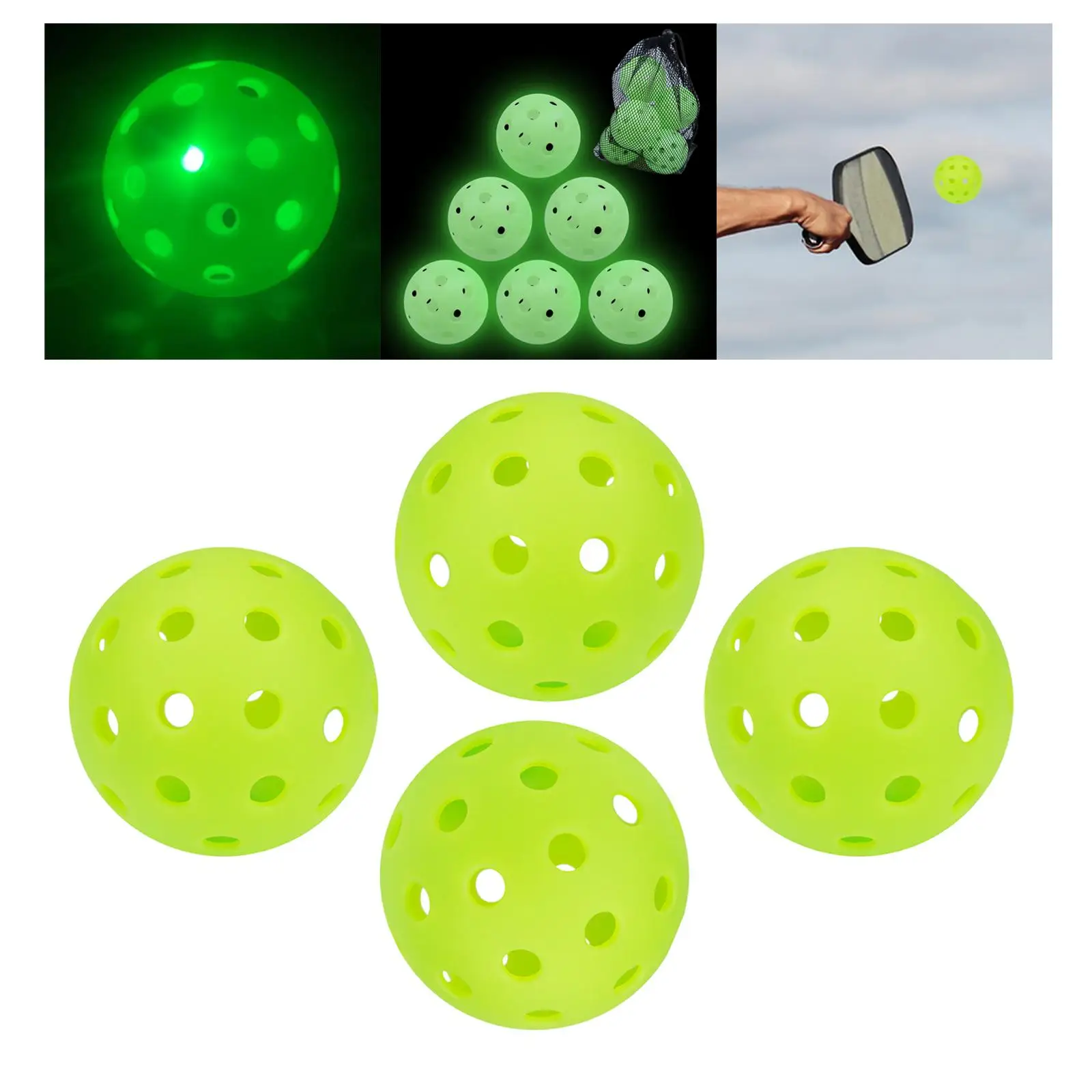 LED Pickleball Balls Pickleball Balls with Light High Bounce Specifically