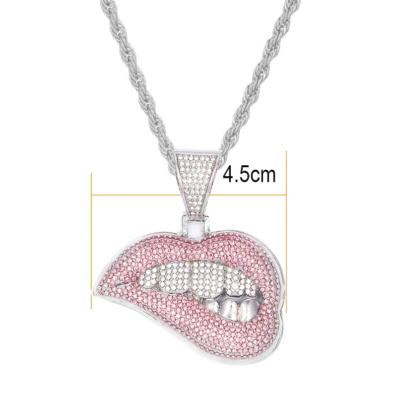 Hip-hop necklace - Detail of Cuban chain and stones