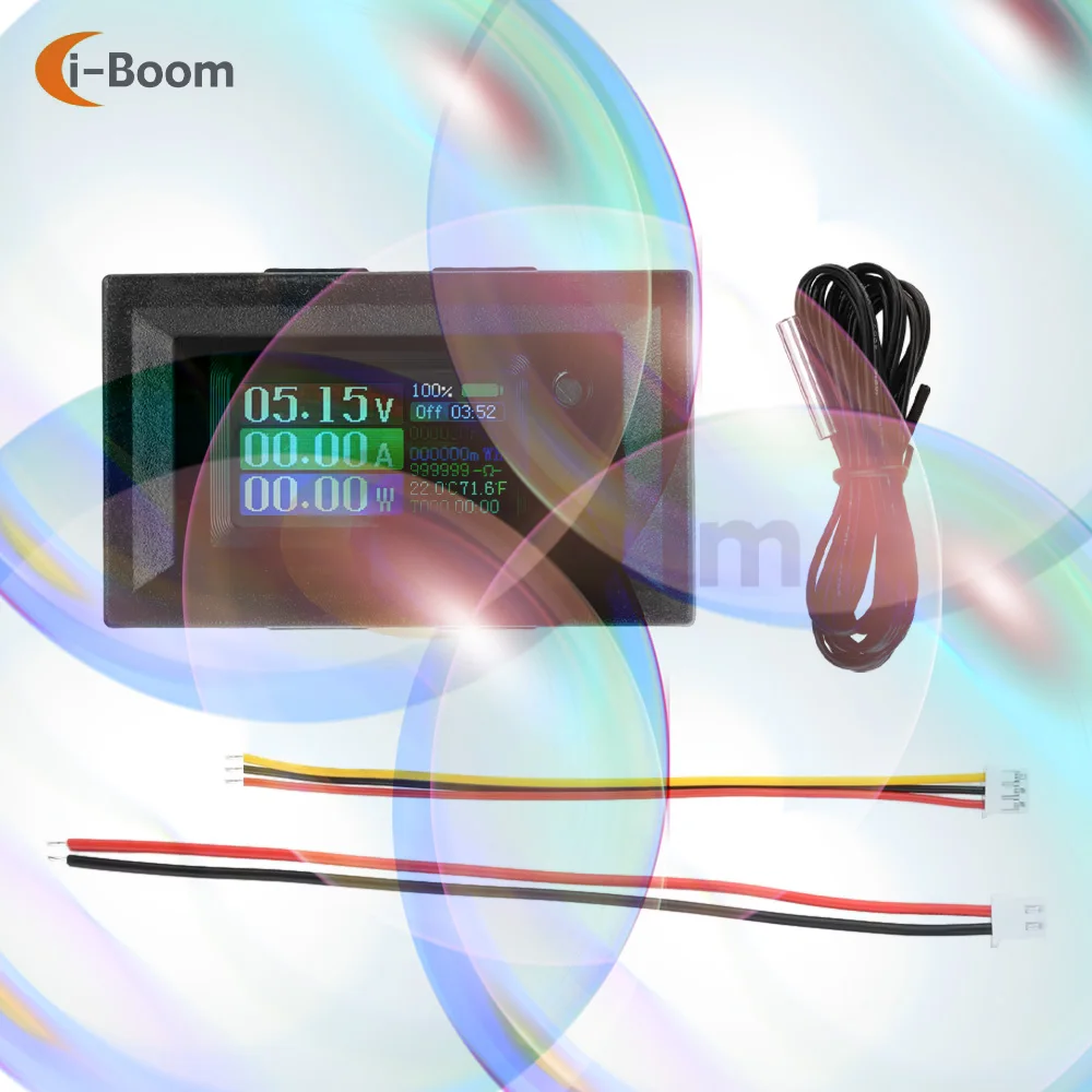 Alçak gerilim güç kaynağı DC 4-30V 10A ile 0.96 inç renkli ekran 9-in-1 çok fonksiyonlu metre gerilim ve akım ölçümü için