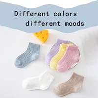 6 Pairs Children's Socks, Summer Thin Breathable Mesh Socks, Fashion Sports Socks For Spring Autumn, Students, Cotton Socks, 2