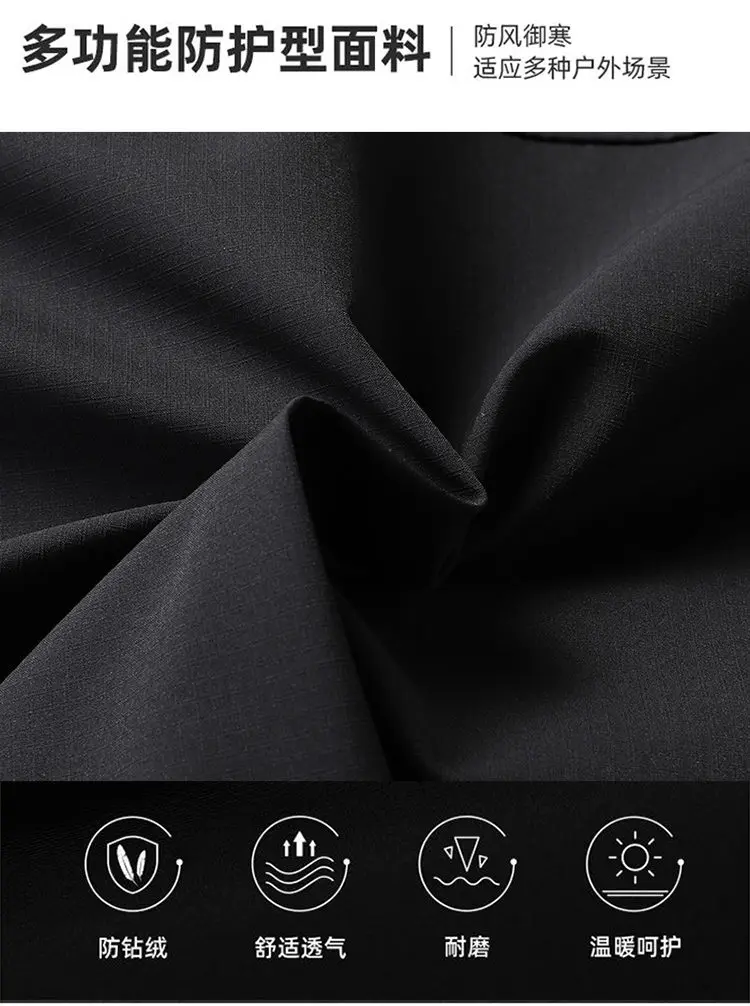 Lässige Winter-Herren-Warm-Entendaunenjacken mit Kapuze, Übergröße L-7XL, Oberbekleidung, locker, winddicht, verdickt, gepolsterte Puffermäntel, Kleidung – Detail 5