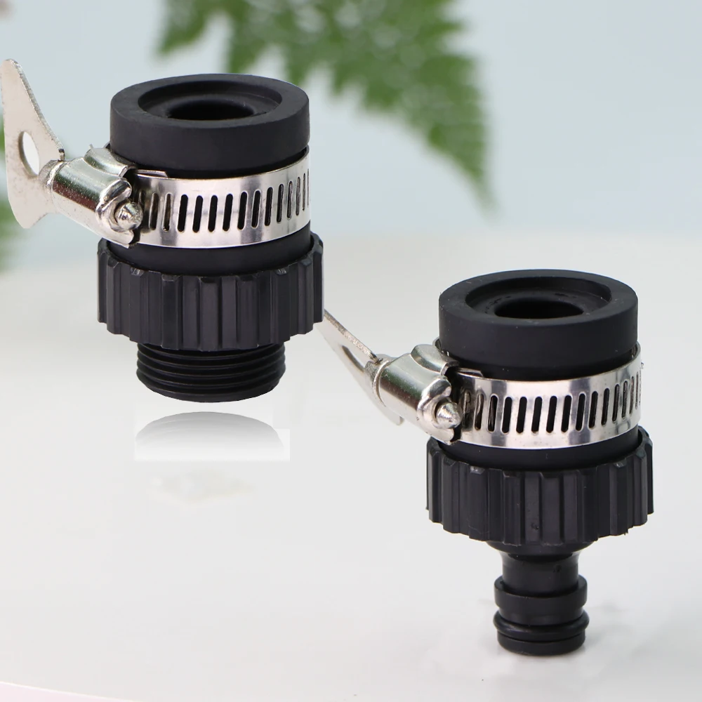 8 Pezzi Raccordi Per Rubinetto Da Giardino 2 In 1 – Adattatori Universali 1/2 E 3/4 Pollici In ABS - 3