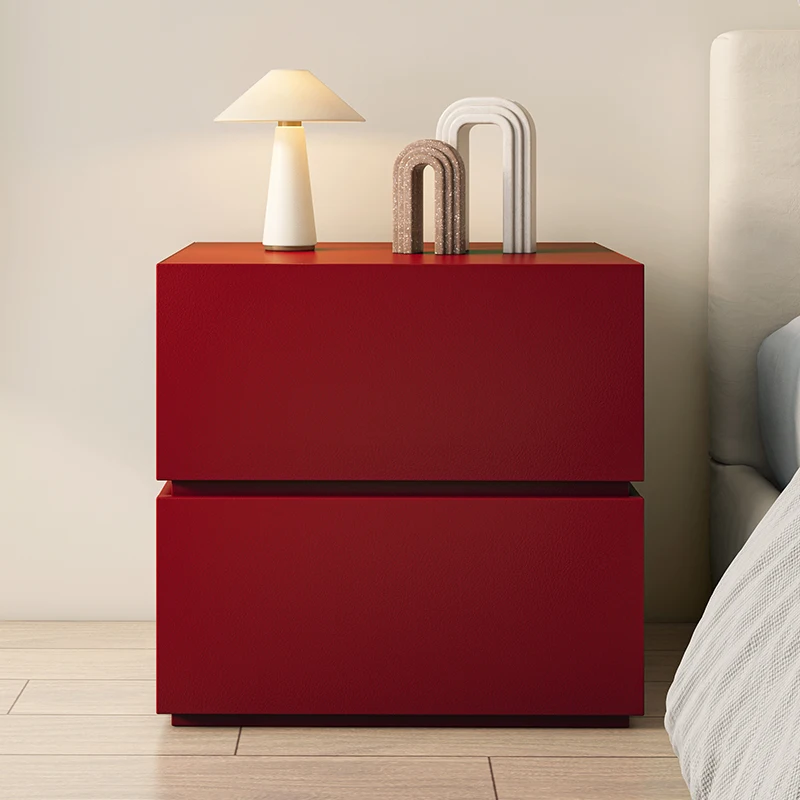 

Дизайнерский фотостолик, ретро красный, минималистичный креативный столик для спальни, современный и минималистский прикроватный столик