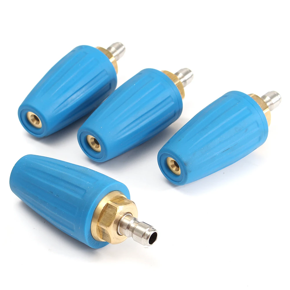 High-Pressure Washer Nozzle 360 Rotating High Pressure Water Spray Nozzle Garden Rotary Turbo Sprinkler System Hose Valve