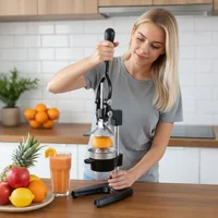 Presse-agrumes manuel en acier inoxydable, presse-citron et presse-orange robuste en fonte avec levier pour cuisine et bar 6