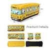 Cartoon Snoopy Bus Pencil Bag Canvas Large Capacity Car Zipper Pen Pencilcase for Student Stationery School Supplies kids gift 6