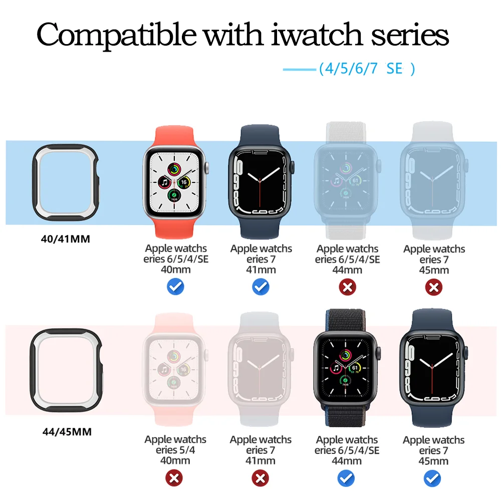  ġ Ǹ ̽, TPU + PC ȣ Ŀ,  , ̿ġ ø 7 Se 6 5 4 ̽ ׼, 41mm, 45mm, 40mm, 44mm
