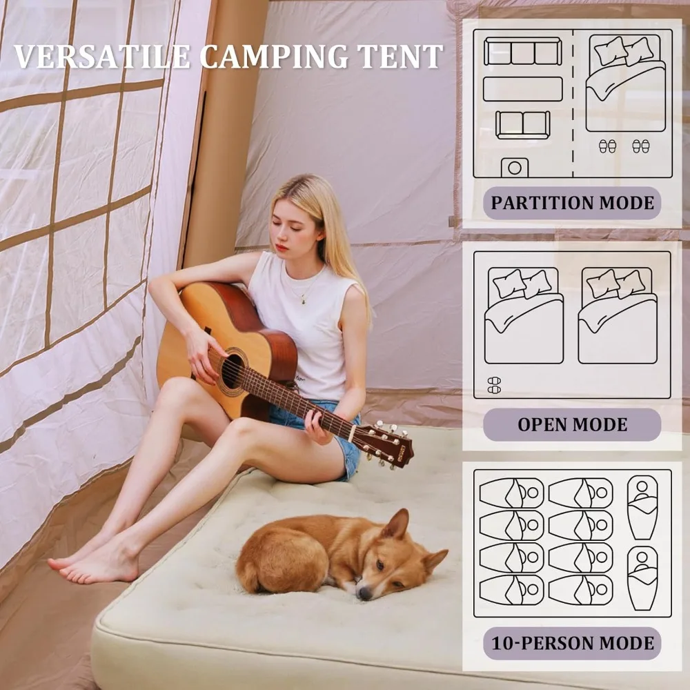 10–12 Person Inflatable Camping Tent