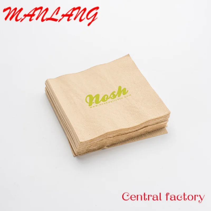 

Custom With Custom Printing Paper Tissue Napkin Paper Napkins & Serviettes Dinner Napkins Natural Color Logo in Shanghai