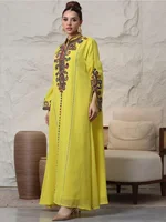 Muslim Abaya for Women Party Dresses Embroidery Long Robe Eid Ramadan Dubai Abayas Kaftan Arab Jalabiya Modest Vestidos Morocco 5