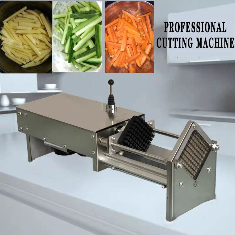 Electric French Fries Cutter 7/10/14mm Automatic Potato Chips Slicer  Carrots Cutter Vegetable Shredding Machine