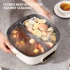 6L Double Hot Pot Cooker Large Capacity Household Electric Cooking Pot Multifunctional 2 Flavor Non-stick Kitchen Pot 6
