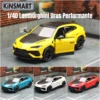 KiNSMART Toy Car Model 1/40 Lamborghini URUS SUV Sport Diecast Alloy Miniature Vehicle Collection Gift For Children Boys Kid 1