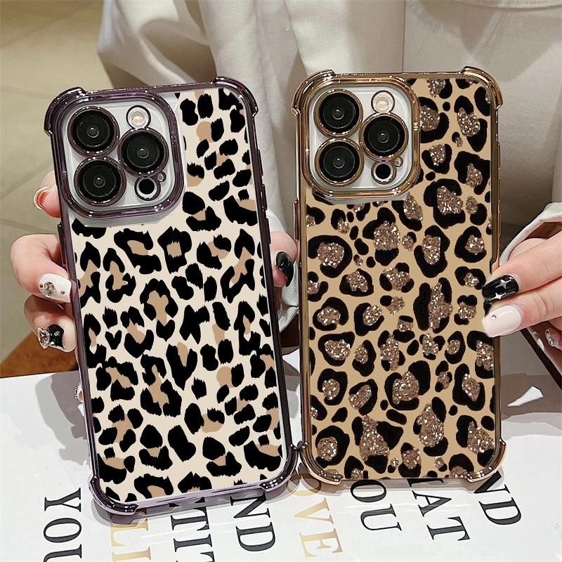 Retro Luxury Leopard Print Phone Case