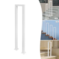 White U-shaped Handrail, Floor Standing Stair Rail for Safety, Supports Up to 66lbs, Easy to Install 1