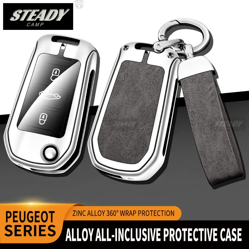 

Zinc Alloy Car Key Case Cover Shell For Peugeot 107 208 206 306 307 308 2008 3008 4008 5008 RCZ Citroen C5 C4 C3 C2 C1 CACTUS C8