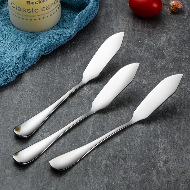 2/6PCS Stainless Steel Butter Knife Multifunction Cheese Cheese Cream Cutter Utensil Cutlery Silver Household Kitchen Supplies