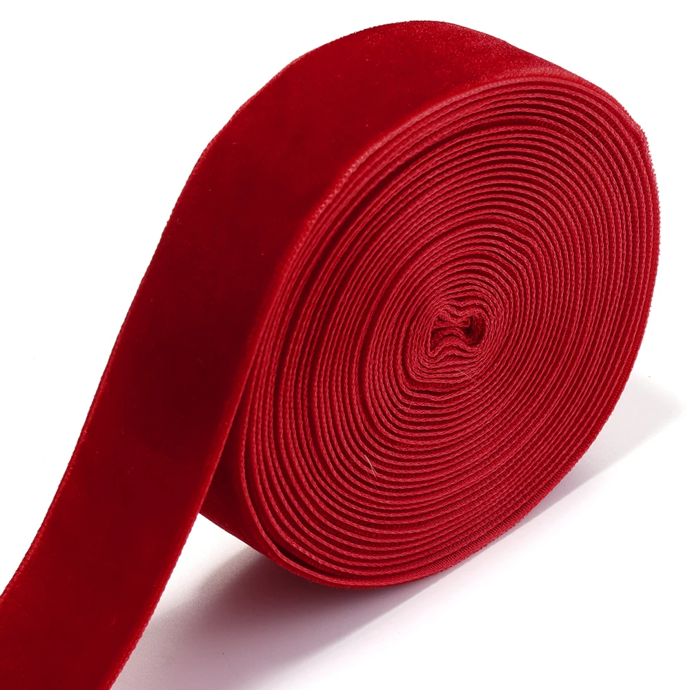 Wine Red Velvet Ribbon for Gift Packaging & Decorations