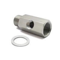 NPT Oil Pressure Sensor Tee 1/8-NPT Adapter Turbo Supply Feed Line Gauge M16X1.5 1