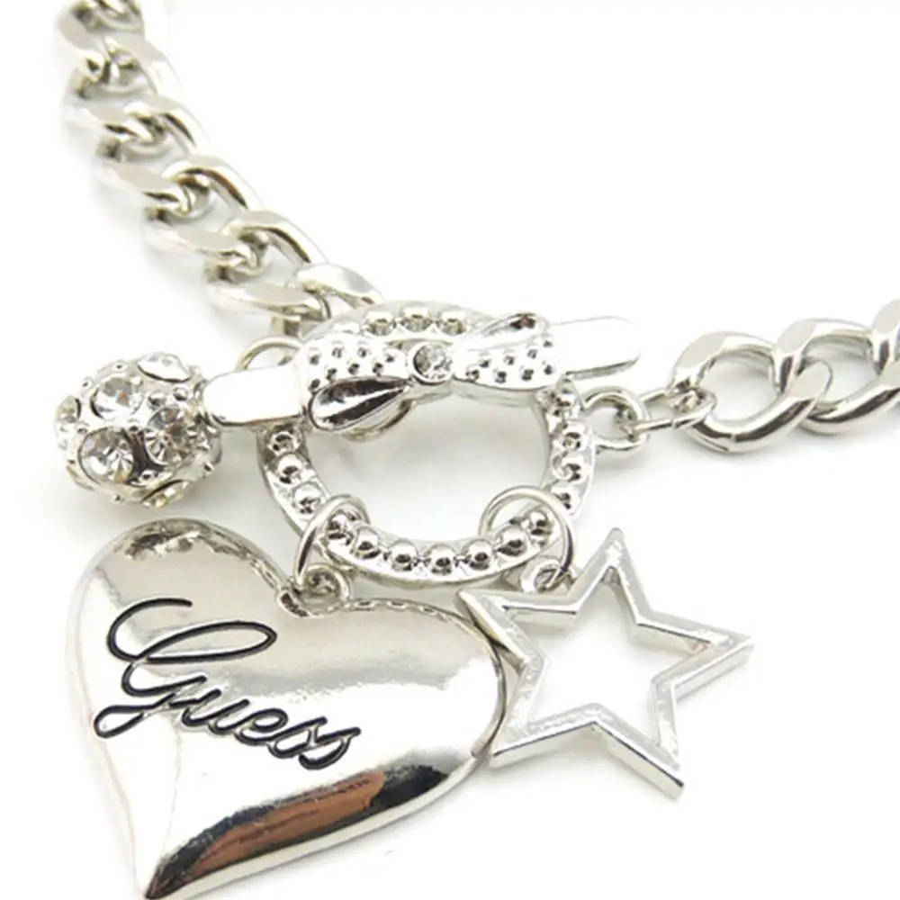 Chain Bracelet Crystal Bracelet Women Bracelet Pentagram Heart Bracelet Crystal Chain Fashion Women Wild Simple Valentine's Day Gift Solid Color All-match Crystal Bracelets