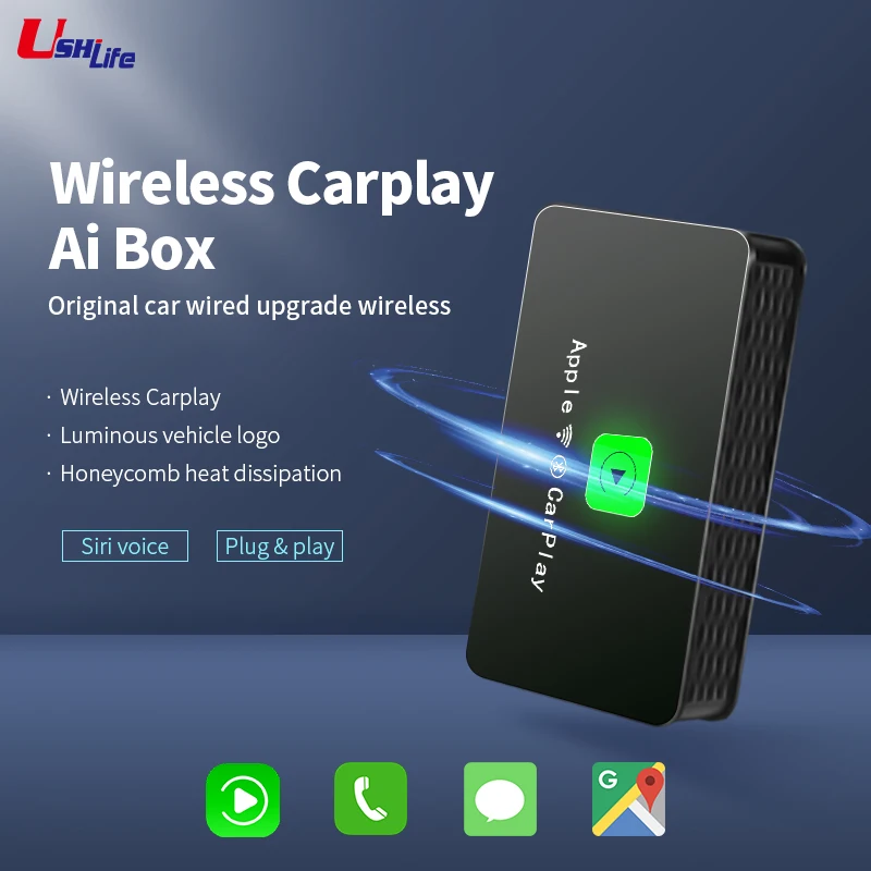 Ushi Wired To Wireless Android Auto Carplay Adapter 2 In1 Apple Carplay Smart Box Plug Play Lettore Multimediale Per Vw Audi Benz