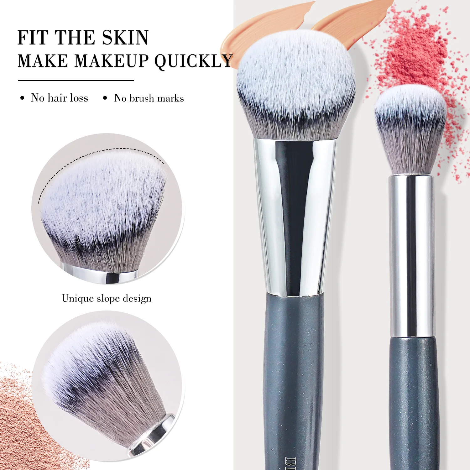 BEILI 블루 전문 메이크업 브러쉬 세트 8-30 Pcs 합성 헤어 파운데이션 컨투어 컨실러 아이 섀도우 아이 라이너 화장품 도구