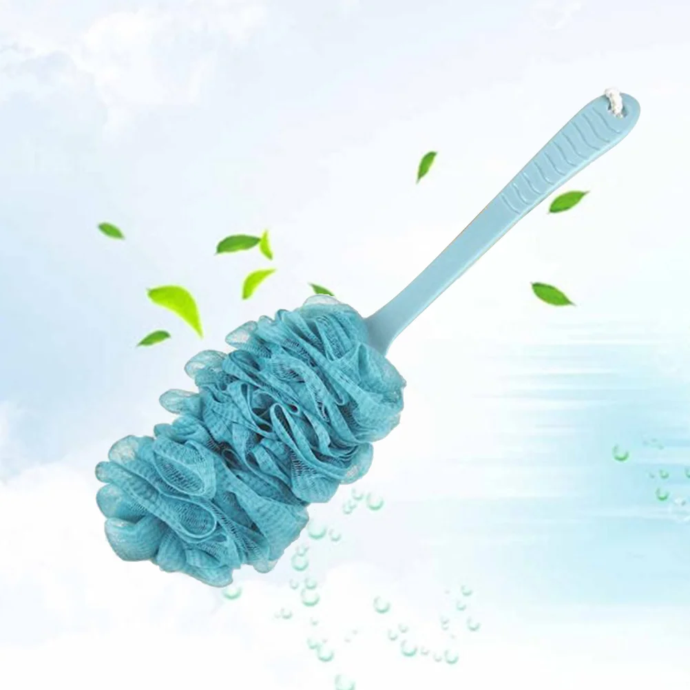 

Gauze Bath Ball Long Handle Bathbrushes Gauze Bath Brush Blue