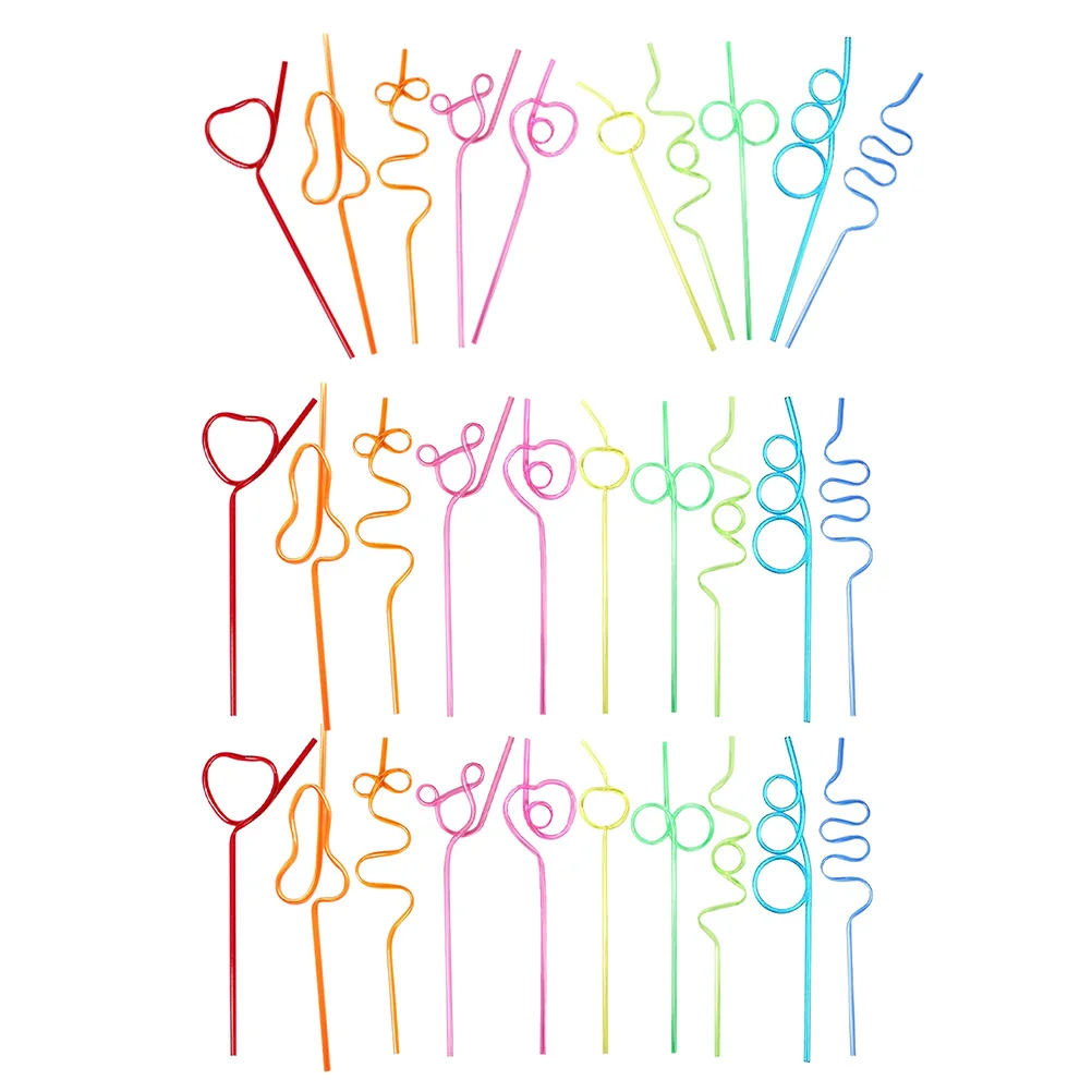 

30 pcs Beach Party Drinking Straw Summer Beach Party Straw Decorative Straws for Kids