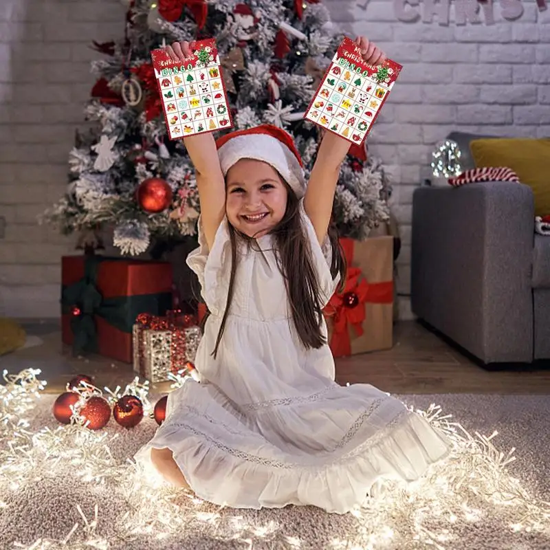 Christmas Board Cards Game Board Game Interactive Paper Card For 24 Players Seasonal Group Activity Play Family Night Fun
