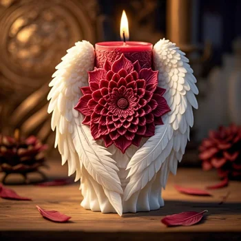 3D Angel Wings Candle Mold 1