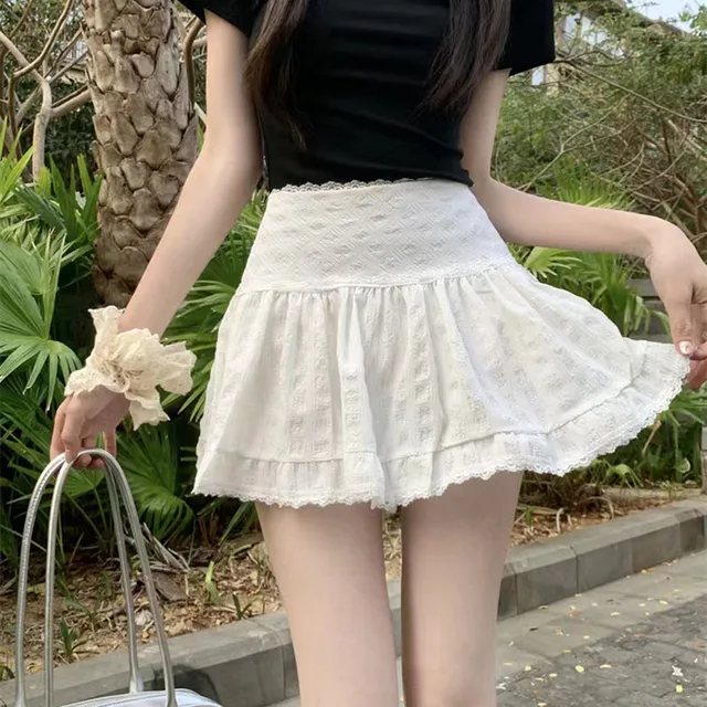 Sweat lace skirt/レース付きスウェットスカート（スカート