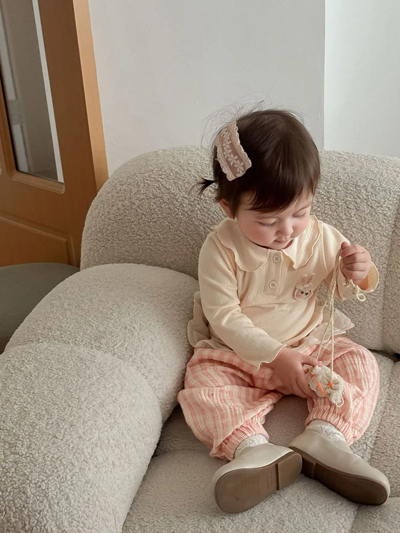 Girls Autumn Bunny Collar Tshirt