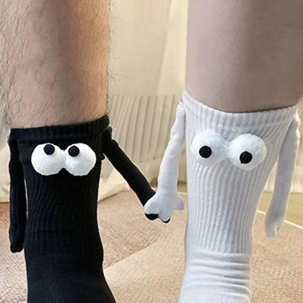 

Симпатичные парные носки, магнитные 3D носки для кукол, спортивные короткие носки, носки, забавный подарок для женщин средней длины, мужские носки C3O4
