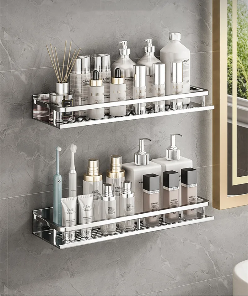 Bathroom Shelf Organizer 30-50CM Shower Storage Rack Silver Space Aluminum Toilet Shampoo Holder Bathroom Accessories storage rack shower shelf shampoo rack bathroom storage shelf storage shelf shampoo holder bathroom shelf bathroom accessories bathroom corner shelf toilet shower rack shower rack