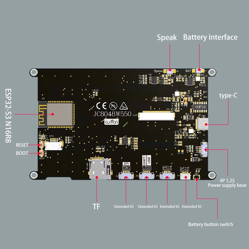 ESP-32-S3 IPS ȭ LCD ÷ , ġ    , 800*480, 16M ÷, 8M PSRAM, 5 ġ