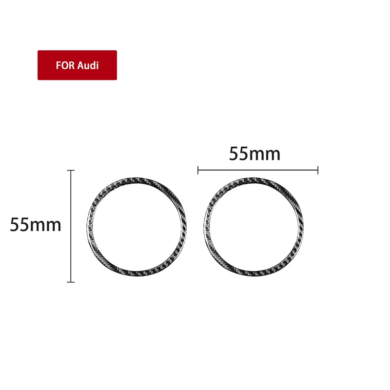 

For Audi TT 8N 2001 2002 2003 2004-2006 Car Stickers Carbon Fiber Both Sides Demister Outlet Frame Trim Interior Car Accessories