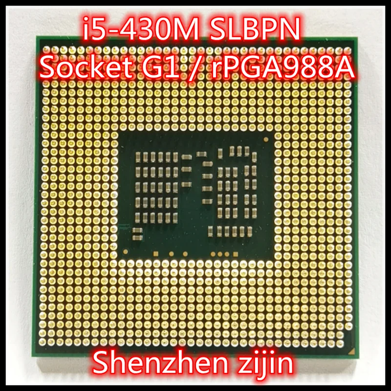 I5-430M i5 430M SLBPN 2 ГГц двухъядерный четырехпоточный ЦПУ процессор 3 Вт 35 Разъем G1 / rPGA988A