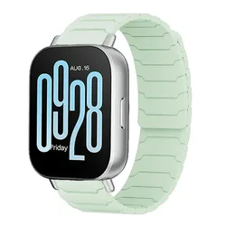 Magnetic Silicone Sport Strap - 22mm/20mm Bracelet - 22mm width (Pale mint green)